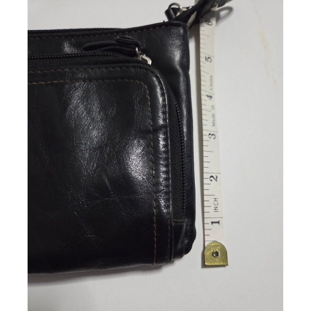 Relic by Fossil Black Faux Leather Multi Zip Pouch Bag Organizer - Picture 9 of 9